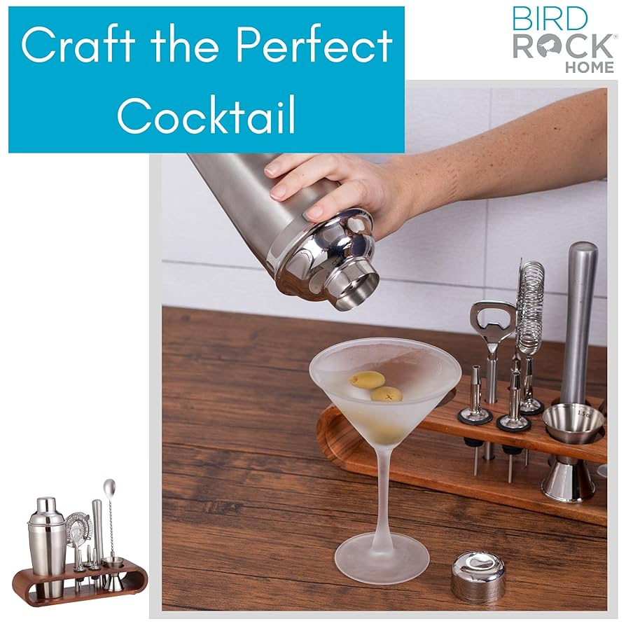 ロシア製木製飲料サーバーセット Amazon｜BIRDROCK HOME バーテンダーキット 木製スタンド付き 10